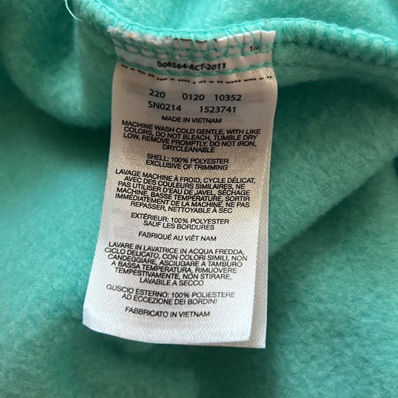 Columbia Sportswear Baby 3-6 Mo Light Green Fleece Bunting Suit With Fuzzy Ears - Picture 5 of 8